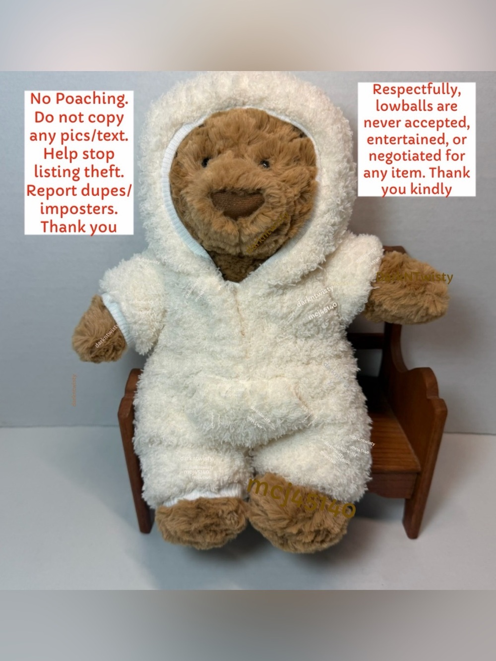 BNWT BARTHOLOMEW BEAR ALL-IN-ONE OUTFIT Removable Fleece onesie RECEIPT AVAIL